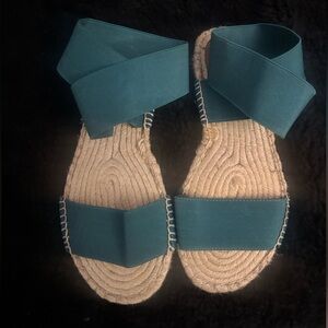 Free People Teal Espadrille Sandals